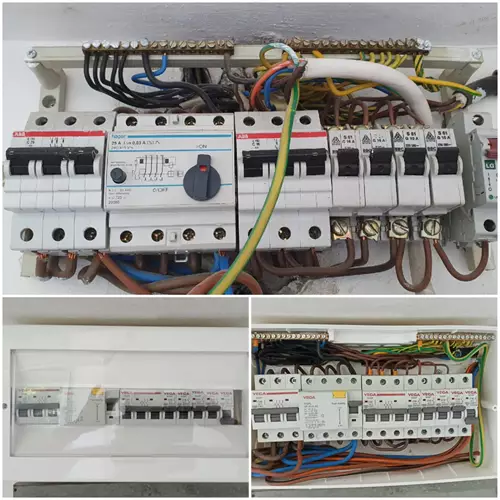 עבודת חשמל בבניין 5